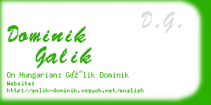 dominik galik business card